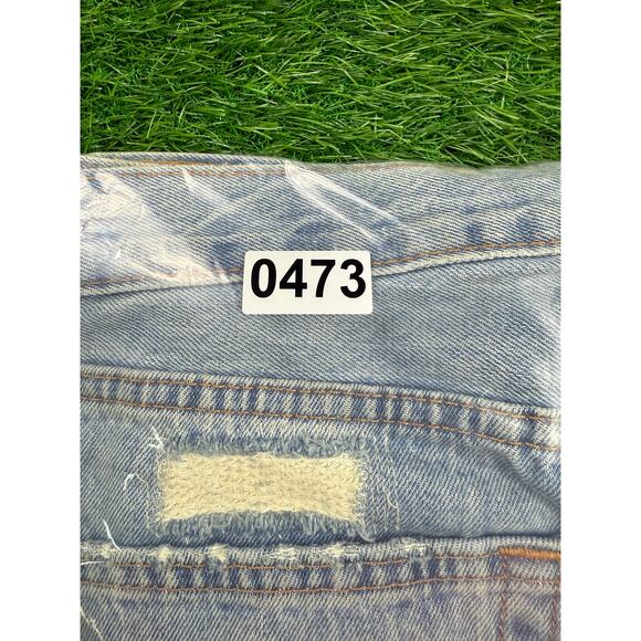 Levi’s 517 Men’s Denim Cutoff Shorts W36 Distressed Light Wash Blue Jean Vintage - Picture 8 of 8